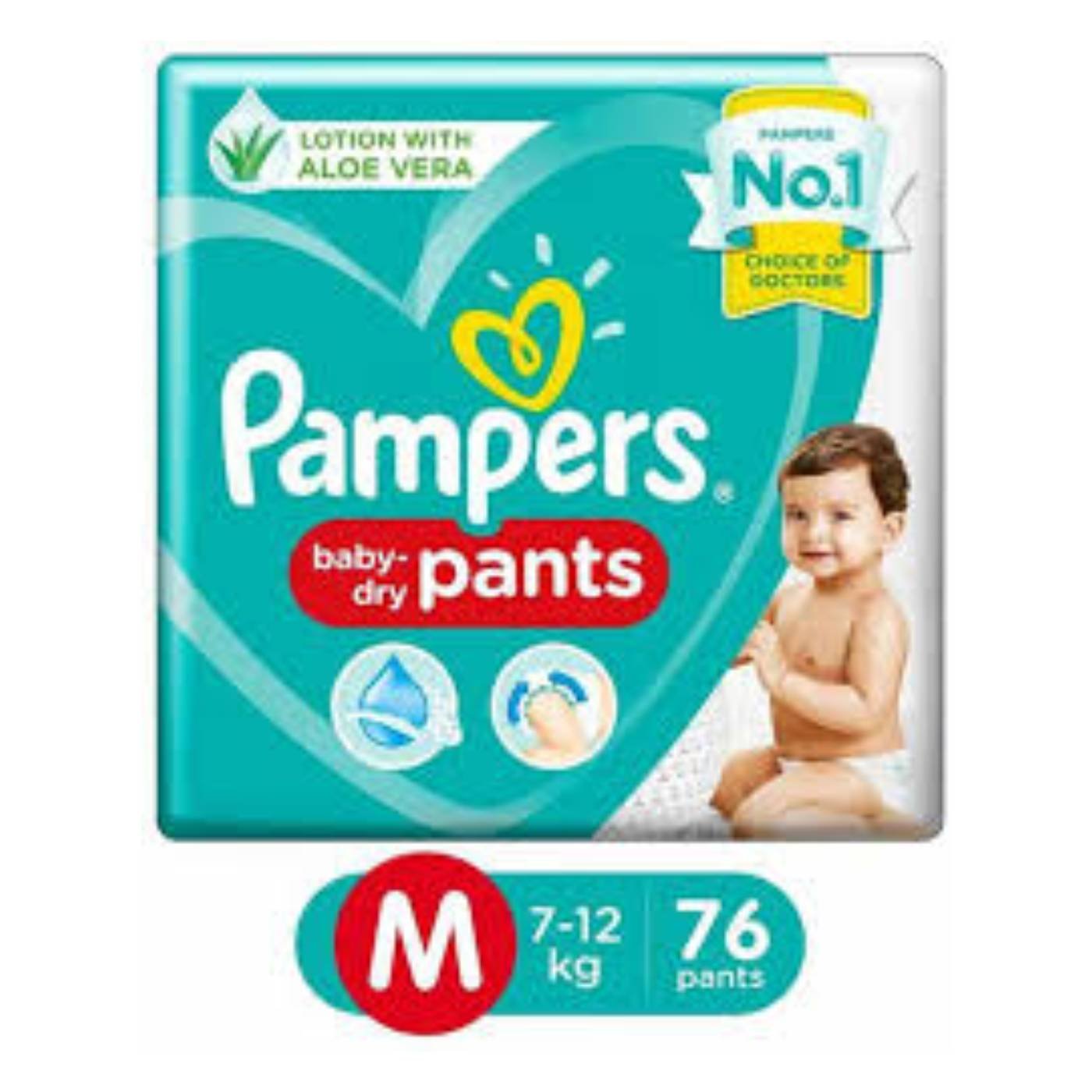 PAMPERS PANTS M 76S